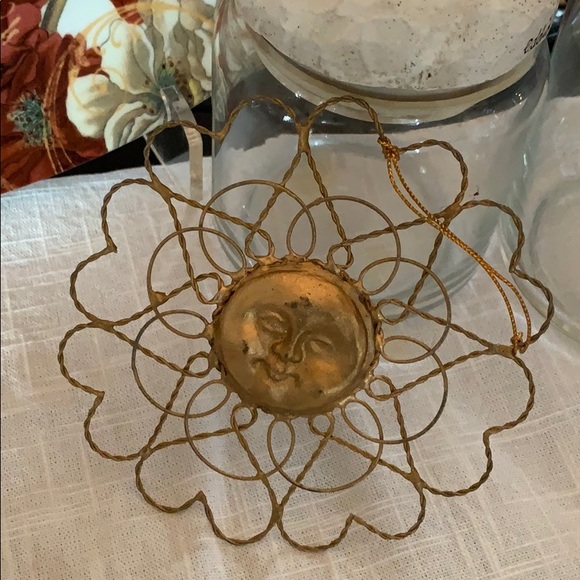 Holiday Gold Sun Metal Ornament - Picture 4 of 7
